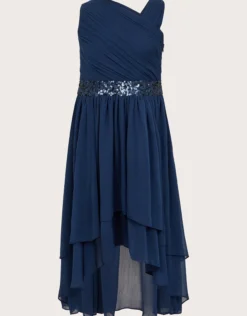 Abigail One-Shoulder Prom Dress Blue