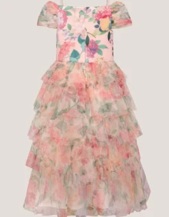Agnes Floral Print Ruffle Tier Dress Multi