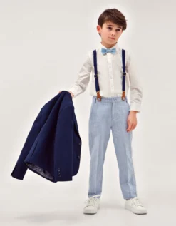 Aiden 3-Piece Suit with Braces Blue