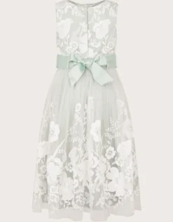 Alicia Embroidered Lace Maxi Dress Green