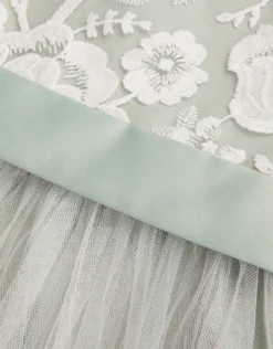Alicia Embroidered Lace Maxi Dress Green