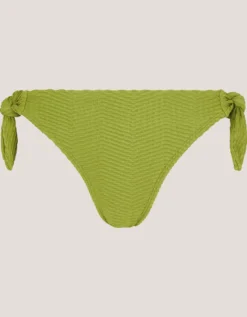 Alina Rib Tie-Side Bikini Bottom Green