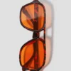 Amber Tort Aviator Sunglasses