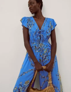 Amiee Floral Culotte Jumpsuit Blue