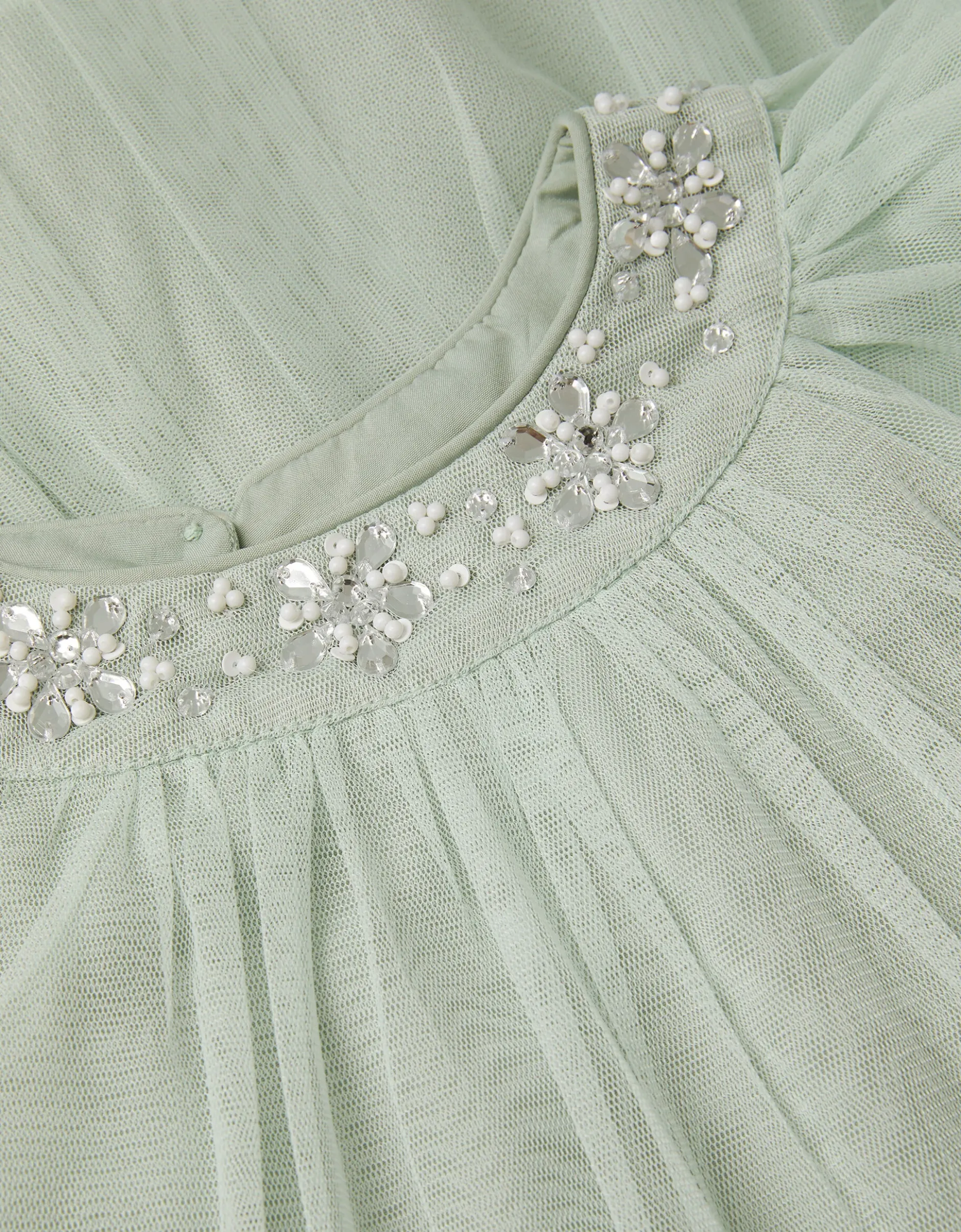 Anastasia Embellished Tulle Party Dress Green