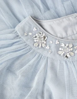Anastasia Embellished Tulle Party Dress Blue