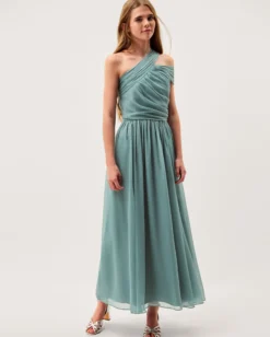 Arianna One-Shoulder Tulle Prom Dress Green