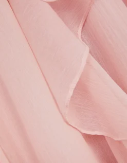 Arizona Halter Ruffle Prom Dress Pink