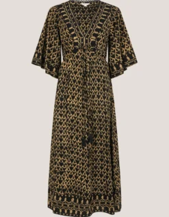 Arti Print Midi Kaftan Black