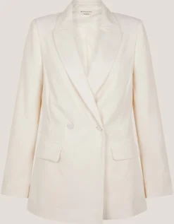 Ashley Double-Breasted Blazer Ivory