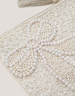 Audra Beaded Bow Pouch