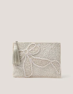 Audra Beaded Bow Pouch