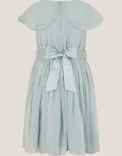 Ava Cape Sleeve Chiffon Bridesmaid Dress Green