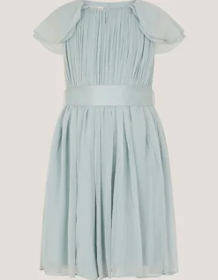 Ava Cape Sleeve Chiffon Bridesmaid Dress Green
