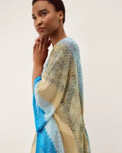 Ava Knit Beach Cover Up Blue