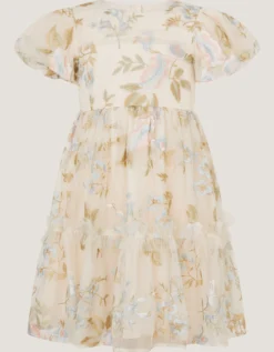 Azalea Ruffle Floral Embroidered Party Dress Multi