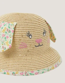 Baby Bunny Straw Sun Hat Multi