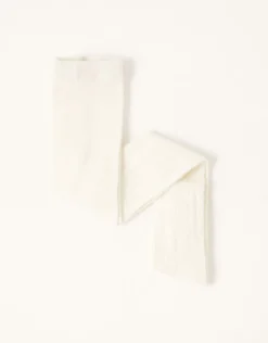 Baby Day Cable Tights Ivory