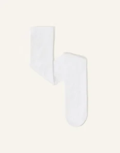 Baby 35 Denier Bridal Spot Tights White