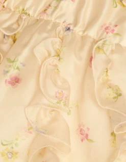 Baby Ditsy Floral Ruffle Party Dress Yellow