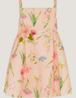 Baby Dream Strappy Floral Party Dress Pink