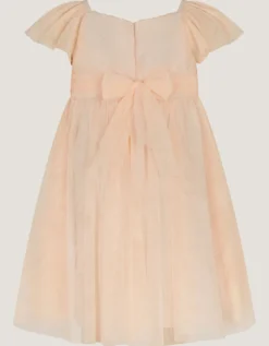 Baby Estella Floral Embroidered Party Dress Pink