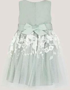 Baby Felicity Embroidered Floral Dress Green