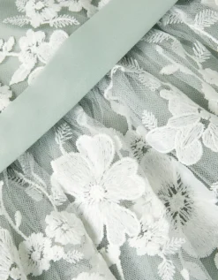 Baby Felicity Embroidered Floral Dress Green