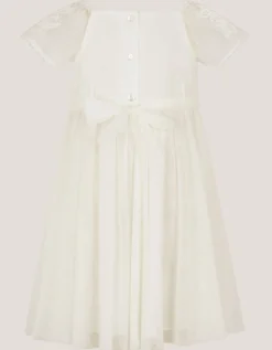 Baby Floella Floral Lace Dress Ivory
