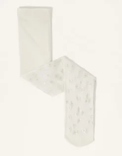 Baby Floral Perlato Print Tights Ivory