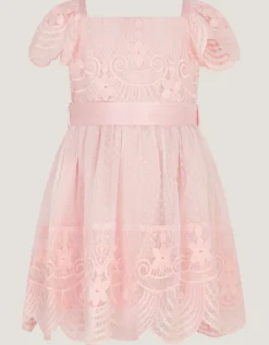Baby Isabel Lace Tiered Party Dress Pink