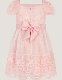 Baby Isabel Lace Tiered Party Dress Pink