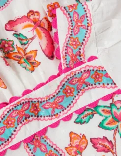 Baby Jelena Butterfly Print Dress Ivory