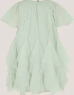 Baby Nessa Sparkle Collar Waterfall Dress Green