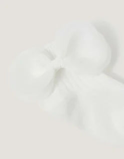 Baby Organza Bow Socks White