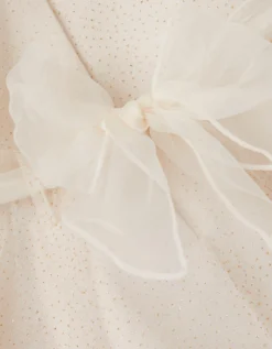 Baby Principesa Appliqué Rose Sparkle Dress Gold