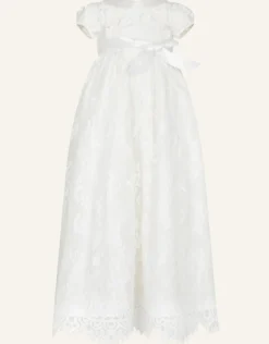 Baby Provenza Silk Christening Dress Ivory