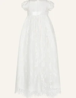 Baby Provenza Silk Christening Dress Ivory