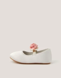 Baby Rosette Walker Shoes Ivory
