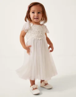 Baby Starla Lace Tulle Dress Ivory