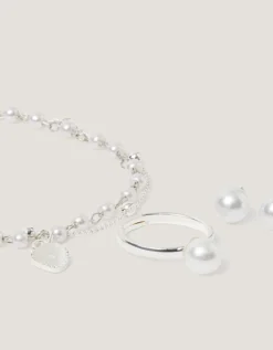 Beaded Pearl Jewellery Set