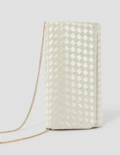Becky Woven Bridal Clutch Bag