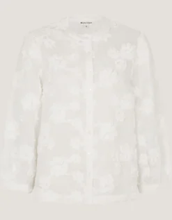 Blair Floral Embroidered Blouse White