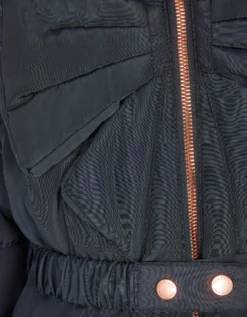 Bonita Bow Padded Coat Blue