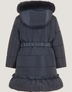 Bonita Bow Padded Coat Blue