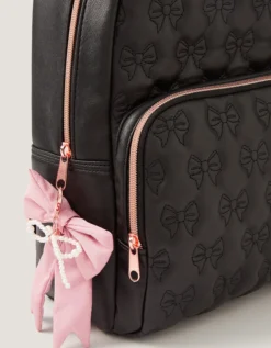 Bow Quilted School Backpack