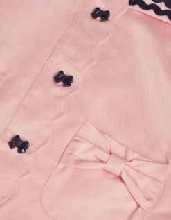 Bow Sailor Jacket Pink