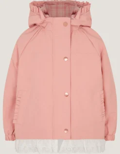 Broderie Shower-Proof Jacket Pink