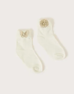 Butterfly and Flower Socks Set of Two Multi
