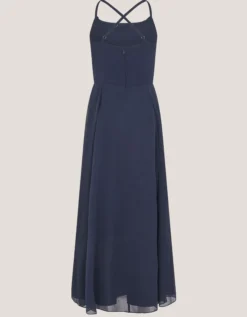 Cali Cowl Neck Prom Dress Blue
